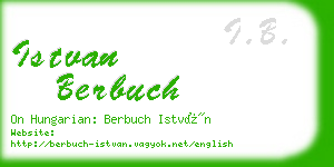 istvan berbuch business card